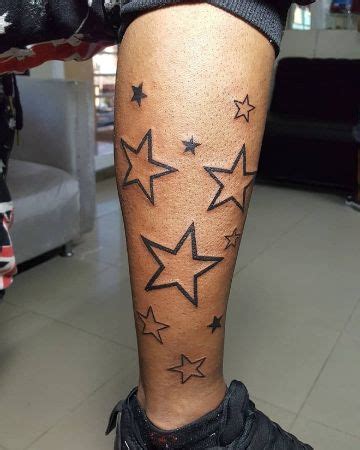 tatuajes de estrellas en la pierna|90 Tatuajes de estrellas: Galería de diseños